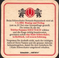 Beer coaster schwechater-156-zadek