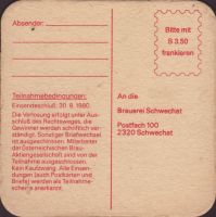 Beer coaster schwechater-161-zadek