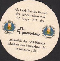 Beer coaster sonnenbrau-40-zadek