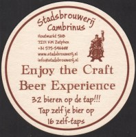 Beer coaster stadsbrouwerij-cambrinus-2-zadek