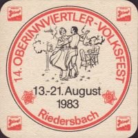 Beer coaster stiegl-114-zadek
