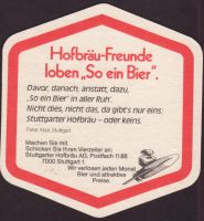 Beer coaster stuttgarter-hofbrau-103-zadek