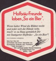 Beer coaster stuttgarter-hofbrau-92-zadek