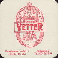 Pivní tácek vetters-alt-heidelberger-1-zadek