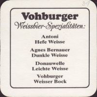 Beer coaster vohburger-weissbier-2-zadek