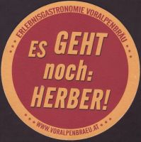 Beer coaster voralpenbrau-gastronomie-1-zadek