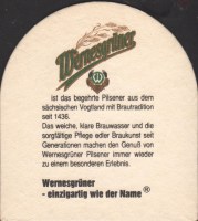 Beer coaster wernesgruner-40-zadek-small