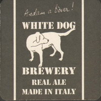 Beer coaster white-dog-1