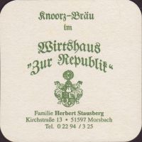 Beer coaster wirtshausbrauerei-zur-republik-1