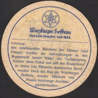Beer coaster wurzburger-hofbrau-86-zadek