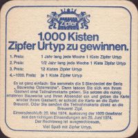 Beer coaster zipfer-100-zadek