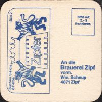 Beer coaster zipfer-88-zadek