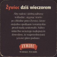 Beer coaster zywiec-91-zadek