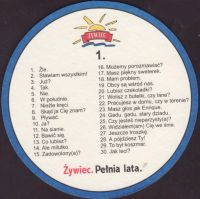 Beer coaster zywiec-95-zadek