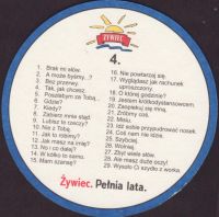 Beer coaster zywiec-96-zadek